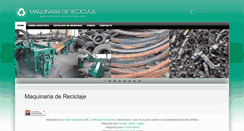 Desktop Screenshot of maquinariadereciclaje.com